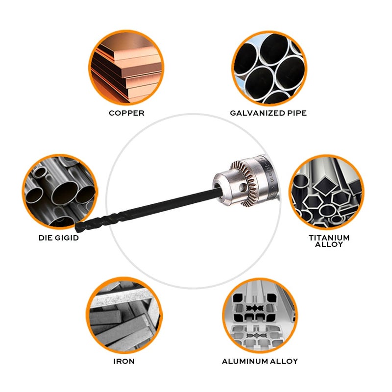 Narwhal 5/8 Inch x 12 Inch Aircraft Drill Bit (Professional Grade) Extra Long Black Oxide Cobalt Extension Bit - Perfect for Drilling into Sheet Metal, Stainless, Aluminum, Wood, & Copper - Image 5